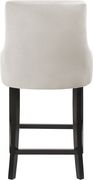 Set of cream velvet contemporary bar stools by Meridian additional picture 2