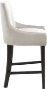 Set of cream velvet contemporary bar stools by Meridian additional picture 3