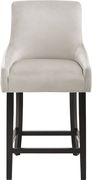 Set of cream velvet contemporary bar stools by Meridian additional picture 5