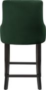 Set of green velvet contemporary bar stools by Meridian additional picture 2