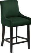 Set of green velvet contemporary bar stools by Meridian additional picture 4