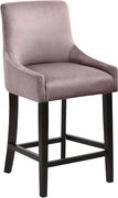 Set of pink velvet contemporary bar stools by Meridian additional picture 4