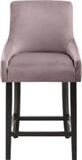 Set of pink velvet contemporary bar stools by Meridian additional picture 5