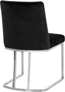 Elegant contemporary silver / black velvet dining chair by Meridian additional picture 3