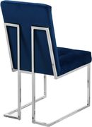 Stainless steel / navy velvet tufted seat dining chair by Meridian additional picture 4
