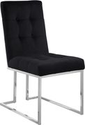 Stainless steel base / black velvet contemporary dining chair by Meridian additional picture 3
