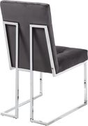 Stainless steel base / gray velvet contemporary dining chair by Meridian additional picture 2