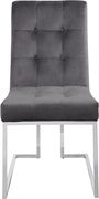 Stainless steel base / gray velvet contemporary dining chair by Meridian additional picture 4