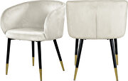 Elegant stylish glam style velvet / gold dining chair by Meridian additional picture 3