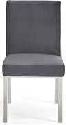Contemporary gray velvet chair w/ silver legs additional photo 2 of 4