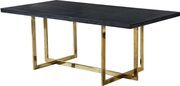 Gold / black charcoal contemporary dining table by Meridian additional picture 3