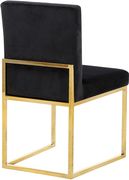 Gold / black velvet dining chair by Meridian additional picture 3