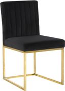 Gold / black velvet dining chair by Meridian additional picture 4