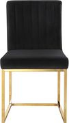 Gold / black velvet dining chair by Meridian additional picture 5