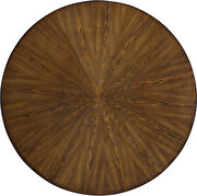 Round brown veneer dining table in modern style by Meridian additional picture 3