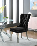 Silver legs / velvet seat and back dining chair by Meridian additional picture 2