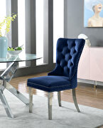 Silver legs / velvet seat and back dining chair by Meridian additional picture 3