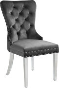Silver legs / velvet seat and back dining chair by Meridian additional picture 5