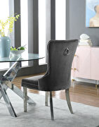 Silver legs / velvet seat and back dining chair by Meridian additional picture 6