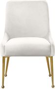 Cream velvet dining chair w/ gold hardware by Meridian additional picture 2