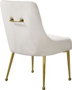 Cream velvet dining chair w/ gold hardware by Meridian additional picture 4