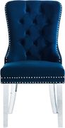 Navy velvet / tufted back / acrylic legs dining chair by Meridian additional picture 3
