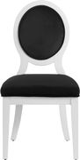 White gloss / black velvet dining chair by Meridian additional picture 2