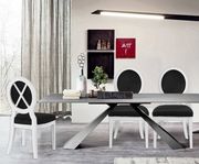 White gloss / black velvet dining chair by Meridian additional picture 4