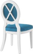 White gloss / aqua velvet dining chair by Meridian additional picture 3