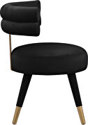 Round glam style dining chair w/ golden caps by Meridian additional picture 4