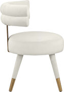 Round glam style dining chair w/ golden caps by Meridian additional picture 5