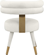 Round glam style dining chair w/ golden caps by Meridian additional picture 6