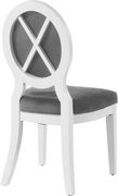 White gloss / gray velvet dining chair by Meridian additional picture 3
