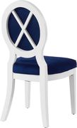 White gloss / navy velvet dining chair by Meridian additional picture 3