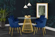 Round glass top / gold base dining table by Meridian additional picture 7