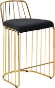 Black velvet seat / golden base bar stool by Meridian additional picture 5