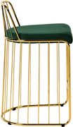 Green velvet seat / golden base bar stool by Meridian additional picture 3