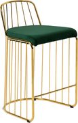 Green velvet seat / golden base bar stool by Meridian additional picture 5