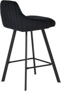 Pair of black velvet bar stools by Meridian additional picture 2