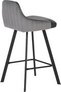 Pair of gray velvet bar stools by Meridian additional picture 2