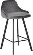 Pair of gray velvet bar stools by Meridian additional picture 4