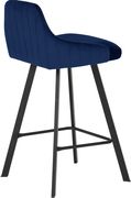 Pair of navy velvet bar stools by Meridian additional picture 2