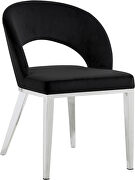 Glam style silver legs / velvet dining chair by Meridian additional picture 2