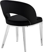 Glam style silver legs / velvet dining chair by Meridian additional picture 4