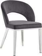 Glam style silver legs / velvet dining chair by Meridian additional picture 3