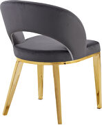 Glam style gold legs / velvet dining chair by Meridian additional picture 2