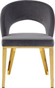 Glam style gold legs / velvet dining chair by Meridian additional picture 3