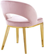 Glam style gold legs / velvet dining chair by Meridian additional picture 4