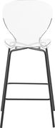 Transparent acrylic bar stool w/ black metal base by Meridian additional picture 2
