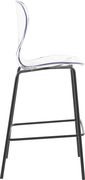 Transparent acrylic bar stool w/ black metal base by Meridian additional picture 3